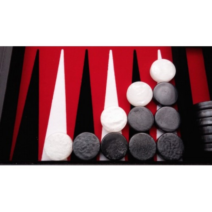 Leatherette backgammon board (red color)