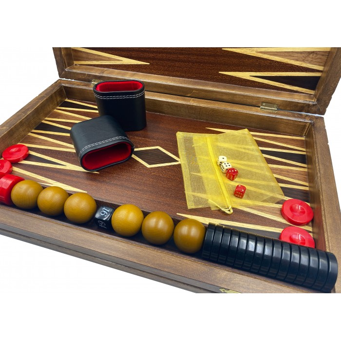 Backgammon set carved  "Europe" theme