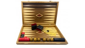 Backgammon set walnut with racks