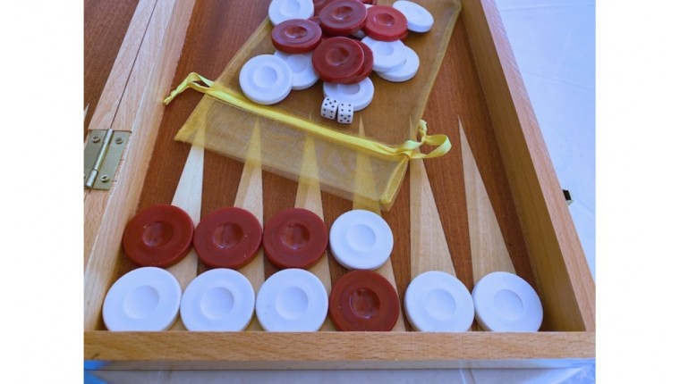 Backgammon checkers plastic