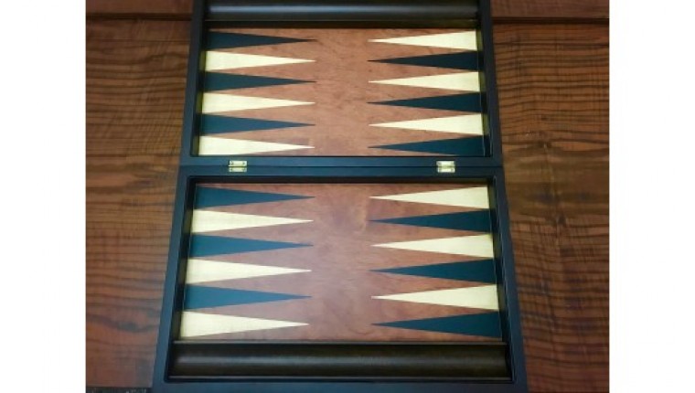 Palysander backgammon set with racks "Mykonos"