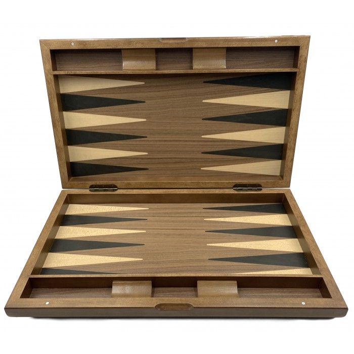 Backgammon walnut set "Aphrodite" with racks