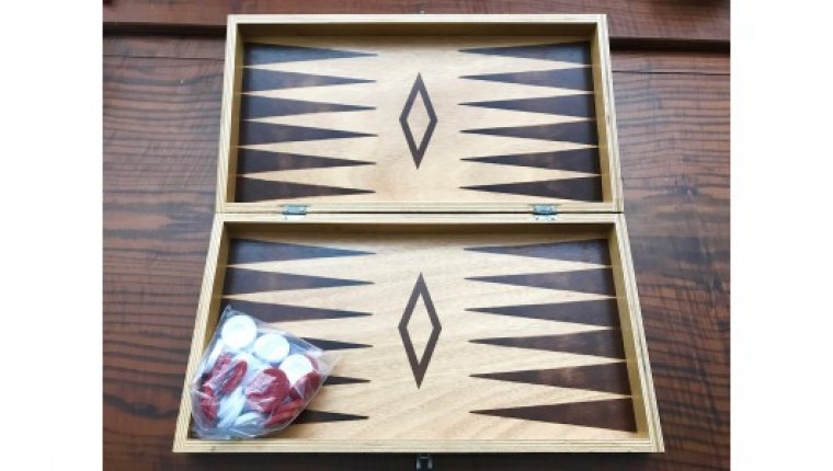 Pyrography backgammon set