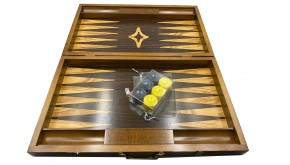 Walnut backgammon "Zeus" with racks